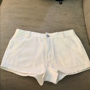 White shorts. Free people